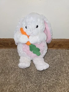 2005 Vintage Wishpets Bunny Kaninchen weiß selten flippig hält eine Karotte Beanie - Bild 1 von 5