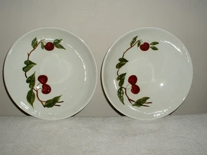 Lot of 2 Vintage Orchard Ware Cherry 8" Vegetable Serving Bowls California - Picture 1 of 2