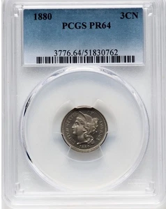 1880 3CN PCGS PR64 - Three Cent Nickel - Picture 1 of 4