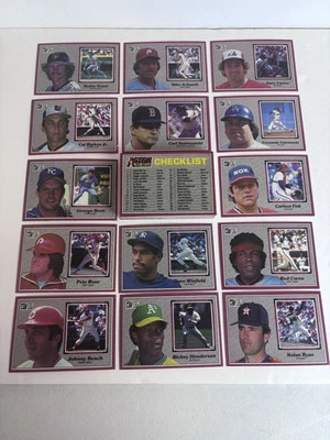 Juego completo de 60 cartas jumbo Donruss Action All-Stars 1983 Henderson Rose Ryan Foto 1 de 4