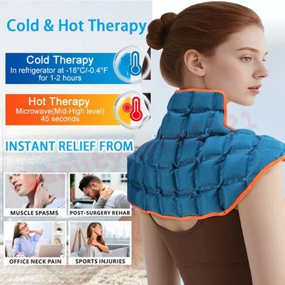 Gel Ice Pack for Neck Shoulder Reusable Hot Cold Wrap for Joints Sports Injuries - Image 1 of 4