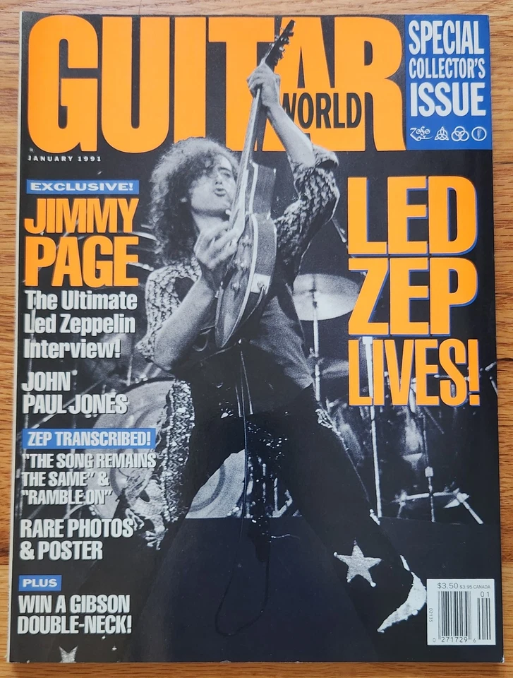 Guitar World Magazine January 1991 Jimmy Page Led Zeppelin Lives Collector Issue Foto 1 de 1