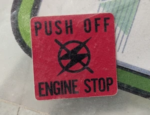 Genuine Arctic Cat Snowmobile Emergency Engine Stop Decal 0609-121 NEW OEM - Picture 1 of 2