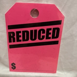 Car Dealer Rear View Hang Tags Reduced -Pink - Bild 1 von 3