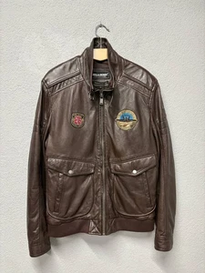 Bull Berry mens leather brown jacket L - Picture 1 of 19