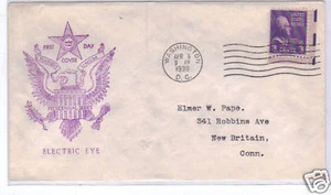 Thomas Jeffferson Scott 807 Electric Eye FDC Fidelity - Picture 1 of 1