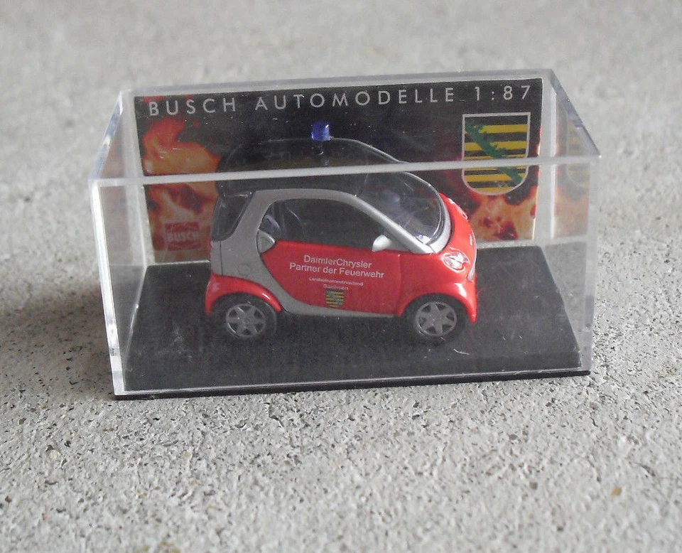 Busch HO 1:87 Smart City Coupe Saarland Car 489312 NIP - Image 1 of 1