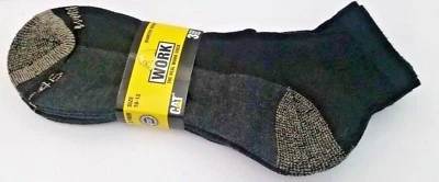 3 PARES CALCETINES DE CUARTO DE TRABAJO REAL CATERPILLAR CAT CAMIONERO CONSTRUCTOR GRANJA EXCURSIONISTA COLINA Foto 1 de 4