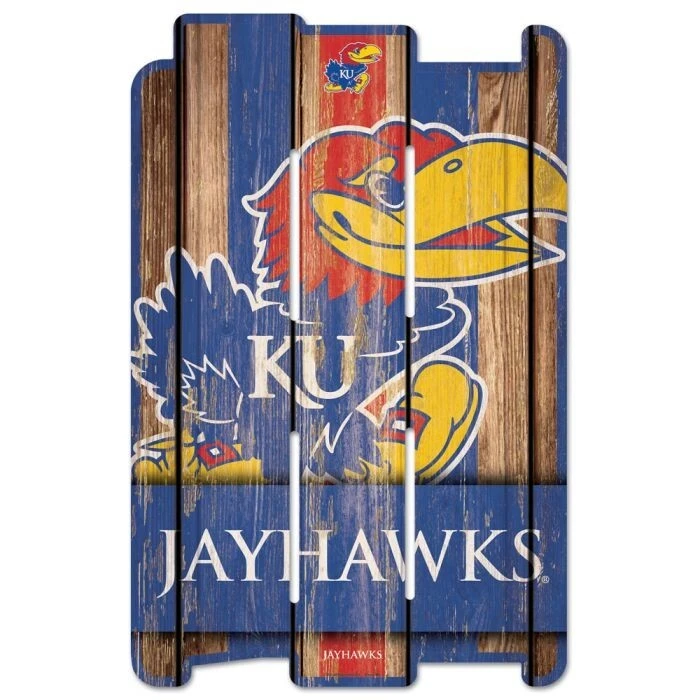 Kansas Jayhawks NCAA 17" x 11" Wood Decorative Indoor Sign Wincraft - Image 1 of 1