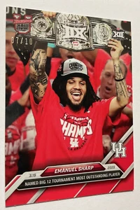 07/10* RED PARALLEL Emanuel Sharp Houston 2025 Bowman NOW Basketball Card 85 - Picture 1 of 3