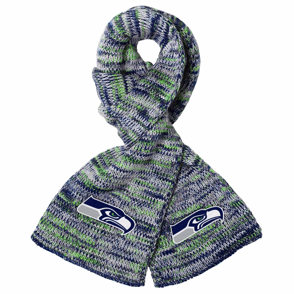 FOREVER COLLECTIBLES Seattle Seahawks Schal Gestrickt Winter Hals - Team Logo Warm Weich Neu Peak