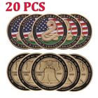 20PCS Snake Challenge Coin Medal USA 1776 Liberty Bell Don't Tread On Me Collect
