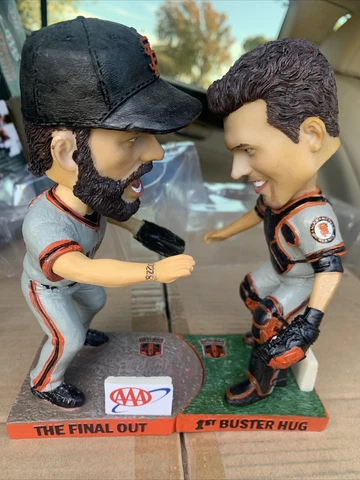 Buster Posey/Brian Wilson Buster Hugs Bobbleheads-2010 World Series Collectible Cover