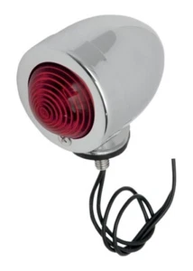 Balle Bullet Chrome Feu Arrière d'Arrêt Feu de Frein - Double Filament, Rouge - Afbeelding 1 van 8