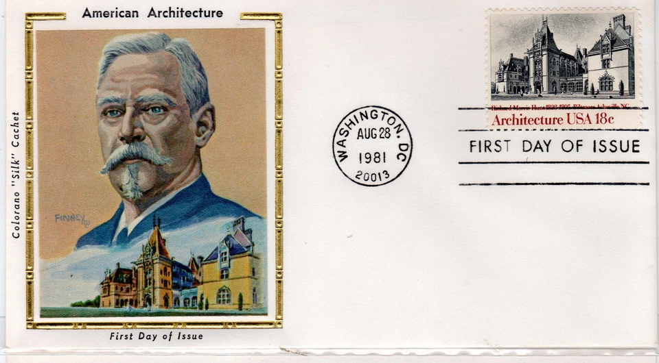 FDC Sc# 1929  American Architecture 1981Colorano Silk cachet - Image 1 of 1