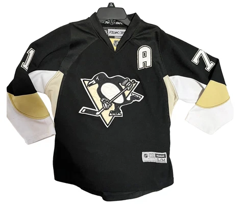 NHL Reebok Pittsburgh Penguins Malkin Jersey Boys Youth Size S/M Cover
