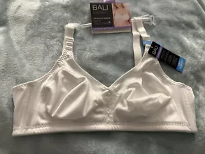 Neu Bali Double Support Rückenglättender BH ohne Bügel weiß Größe 40C - Bild 1 von 3