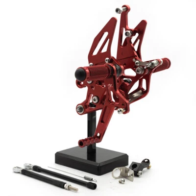 Adjustable Rearsets Foot Pegs For Yamaha FZ1 2006-2012 2013 2014 2015 2016 CNC - Image 1 of 4