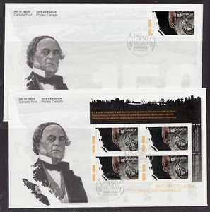 2008 / #2283 FDC's UR Pl. BL & single - Canada HBC - Sir James Douglas - Gold - Picture 1 of 1