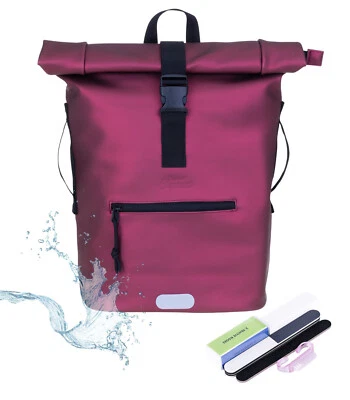 Rucksack Damen Freizeitrucksack A4 Laptop Bag Plane Time 13074 Metallic Rot +n - Bild 1 von 4