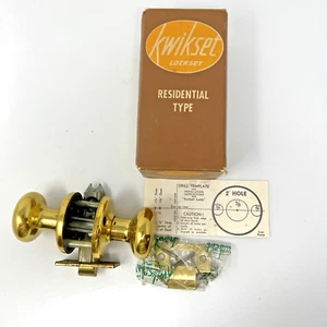 Vintage Kwikset Türknauf Art Deco Glitzer Schlafzimmer Bad Antik Messing Türklinke - Bild 1 von 13