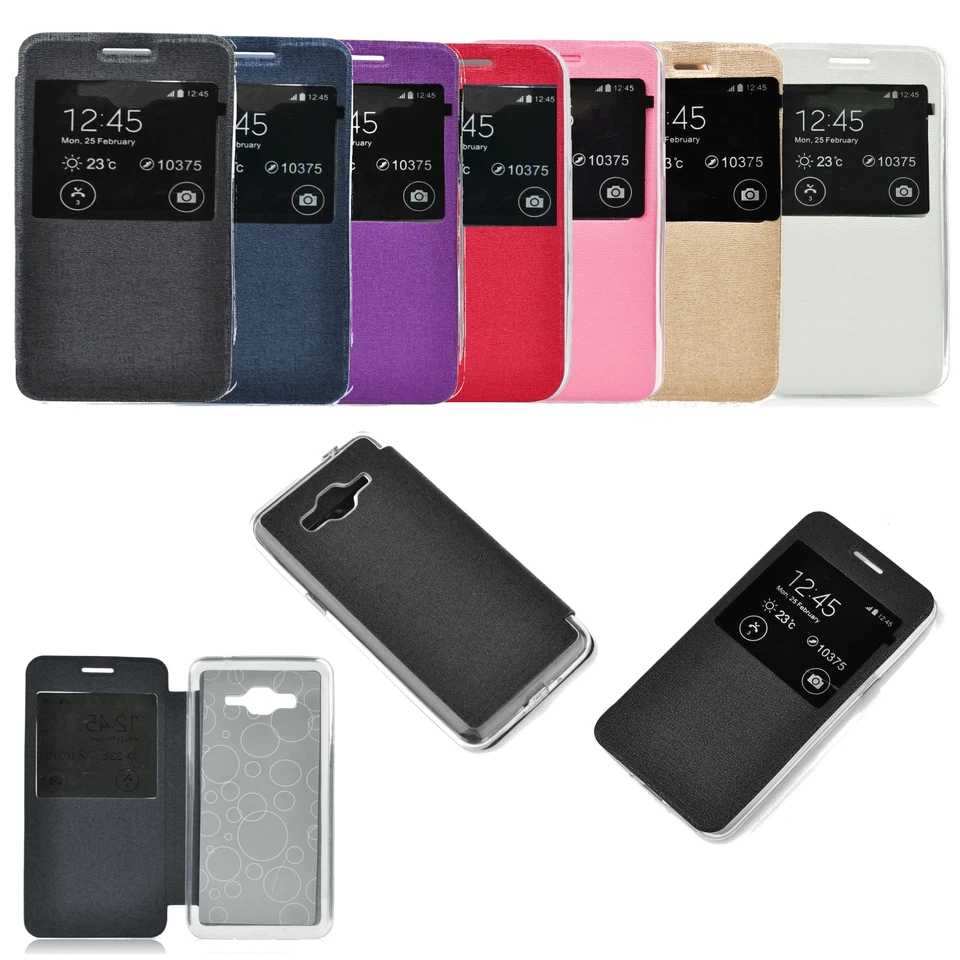 ^ Flip Case Handy Tasche Etui Cover S-view Window  für Verschiedene Handys LD - Bild 1 von 1