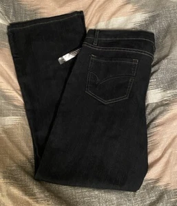 Fashion Bug Bootcut Jeans, Women's 14P, Dark Wash Denim, Cotton Blend, High Rise - Picture 1 of 4
