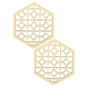 2Pcs Hexagonal Erhu Sound Windows Erhu Sound Accessories Erhu Sound Hole Cover - Picture 1 of 12