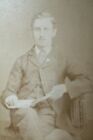 Carte De Visite - CDV - F Beales - Boston - Portrait of a Gent with Book