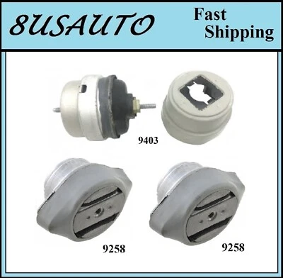 3PÇS MOTOR E TRANS MOUNT FIT 2008 AUDI A4 3.2L SEDAN - AUTO TRANS - Imagem 1 de 4