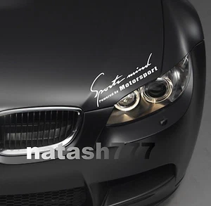 Calcomanía Sports Mind Powered by Motorsport Sport Racing Coche pegatina BLANCA se adapta a: BMW - Imagen 1 de 1