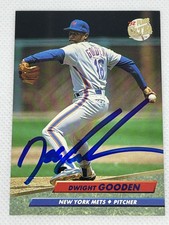 Dwight Doc Gooden Hand Signed 1992 Fleer Ultra New York Mets 1986 WS Champs