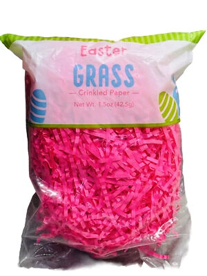 Relleno de trituración de papel cortado arrugado de 1,5 oz para envolver regalos relleno de cesta, ... rosa Foto 1 de 4