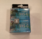 4 Pack TDK VHS-C 30 Minute Premium High Grade Blank Tapes - Lot of 4 New Sealed