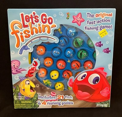 Let's Go Fishin' Game Pressman Original Fast-Action Fishing Fun for 1-4 Players - Image 1 of 3