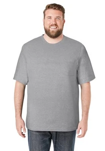 KingSize Men's Big & Tall Shrink-Less Lightweight Pocket Crewneck T-Shirt - Picture 1 of 12
