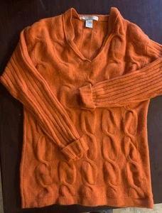 The Limited Lambswool Angora Orange Sweater Size S  - Picture 1 of 5