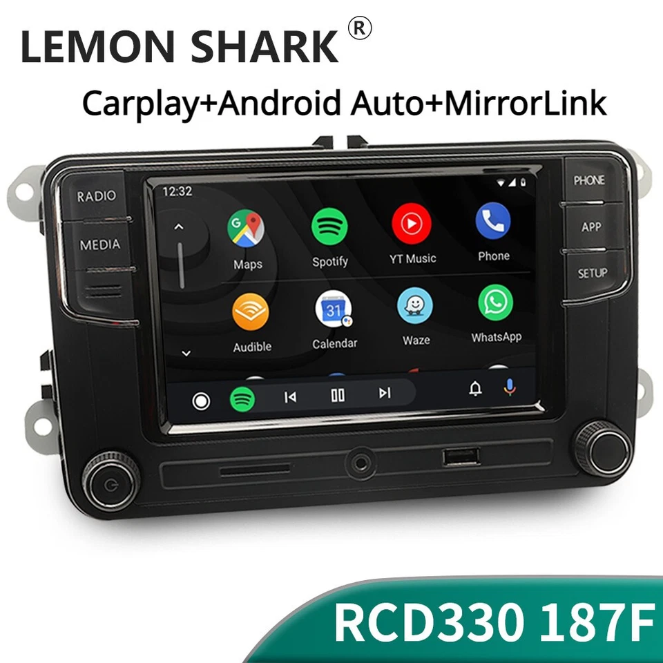 NONAME RCD330 RCD340G 187F CarPlay Android Auto Car Stereo Radio For VW Golf CC - Image 1 of 4