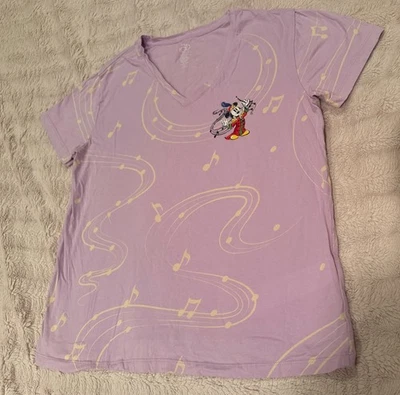 Disney Parks Mickey Mouse 100 Years Of Music And Wonder T-Shirt Women’s Size L — 第 1/4 张图片