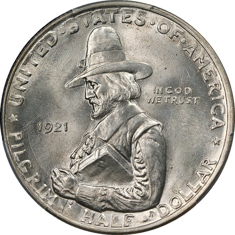 1921 Pilgrim Commem Half Dollar PCGS MS65 Great Eye Appeal Strong Strike - Image 1 of 4