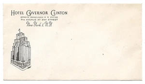 1950s Hotel Governor Clinton NYC Envelope – Art Deco Building - Stationery - Picture 1 of 2