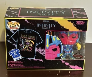 Marvel Infinity Saga Thanos Edizione Speciale + T-shirt Taglia L POP & Tee Figure - Foto 1 di 4