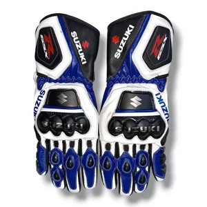 Suzuki GSXR Motorrad Racing Lederhandschuhe Herren Motorrad Lederhandschuhe CE - Bild 1 von 2