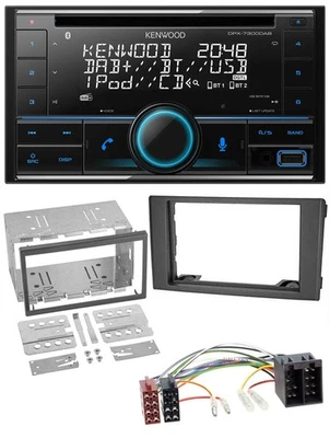 Kenwood CD 2DIN DAB USB MP3 Bluetooth Autoradio für Iveco Daily 06-14 schwarz - Bild 1 von 4
