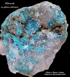 Shattuckite perimorph duhamelite copper and quartz - Kaokoveld Plateau Namibia - Picture 1 of 12