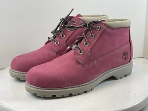 Timberland Woman’s Nellie Pink Leather Ankle Chukka Sz 11M 22367 6240 - Picture 1 of 21