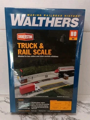 SEALED HO Scale Walthers Cornerstone 933-4068 Truck & Rail Scale Building Kit - Image 1 of 3