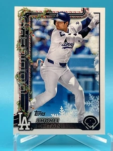 2025 Topps Holiday Shohei Ohtani #H200 Candy Cane Image Variation SP Dodgers - Picture 1 of 2