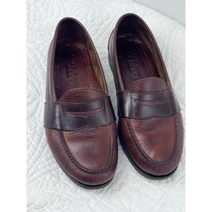 Mocassini Cole Haan da uomo taglia 8 marrone/marrone classici pinch penny slip on - Foto 1 di 9
