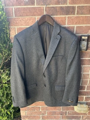 Abrigo Blazer Neiman Marcus Tollegno 1900 100% Gris Cachemira Abrigo Deportivo Talla 48 R Foto 1 de 4